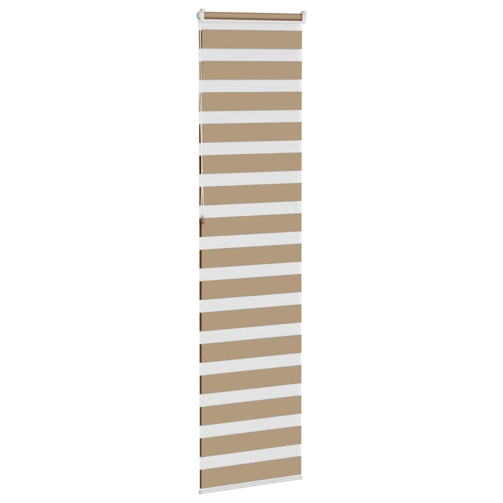 Zebra Blind Sand Brown 60x230 cm Fabric Width 55.9 cm Polyester