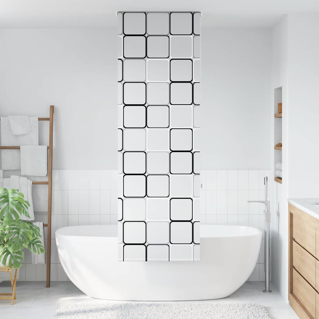 Shower Roller Blind 80x240 cm Fabric Width 76 cm