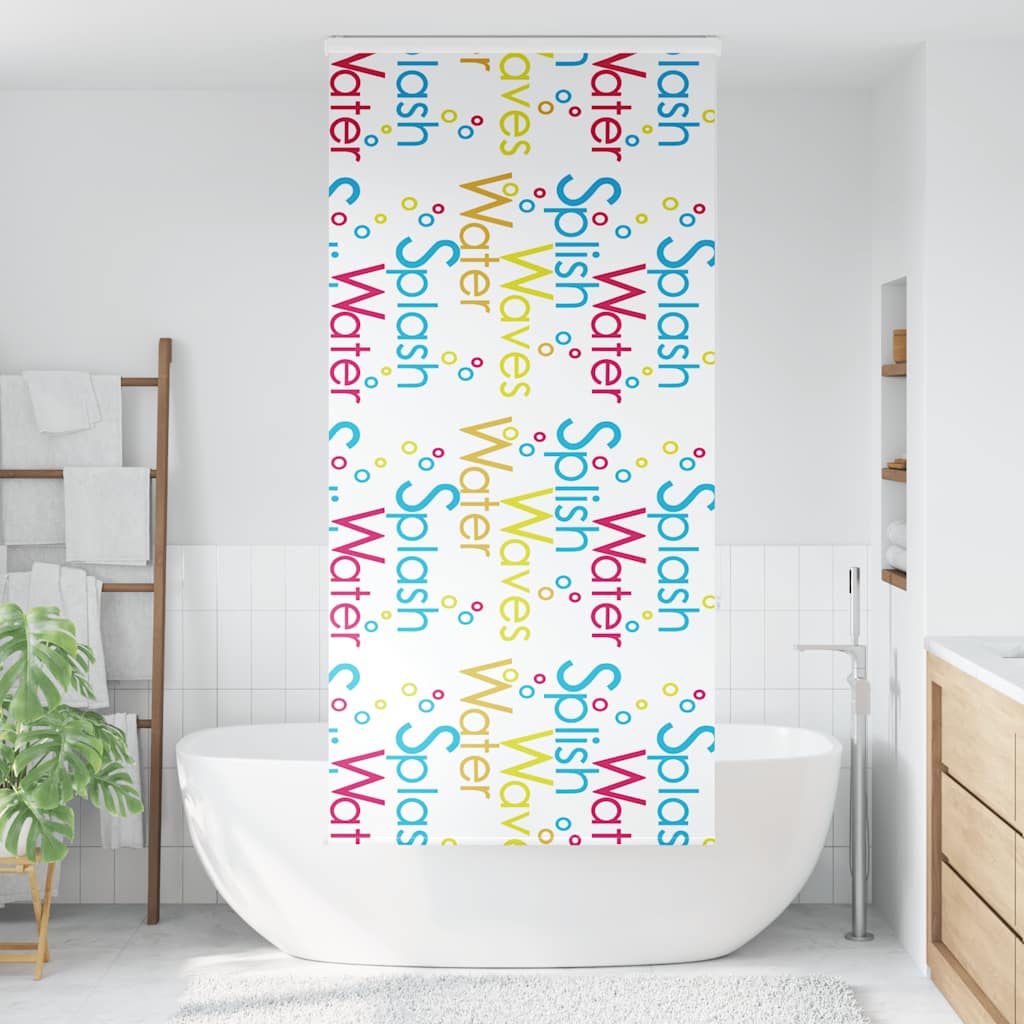 Shower Roller Blind with Cassette 90x240 cm Fabric Width 86 cm