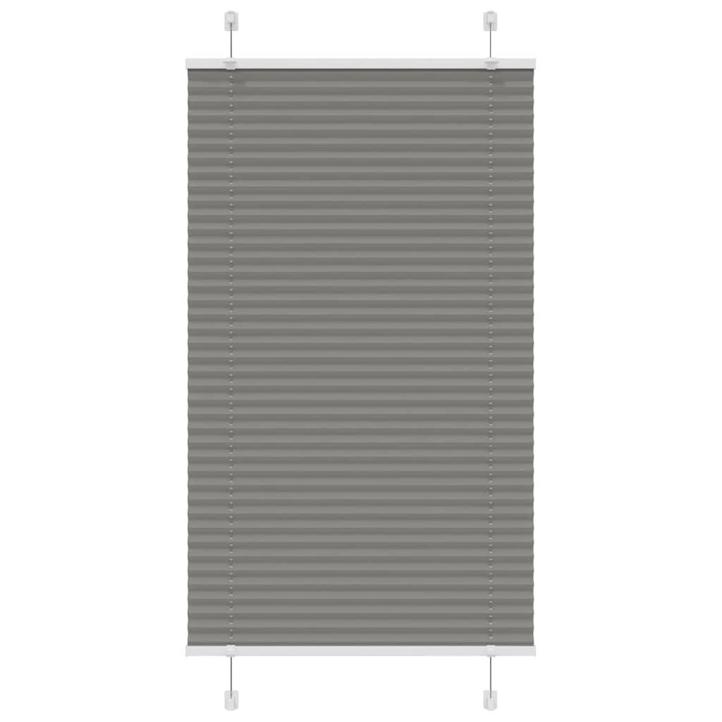 Pleated Blind Anthracite 75x100 cm Fabric Width 74.4 cm Polyester