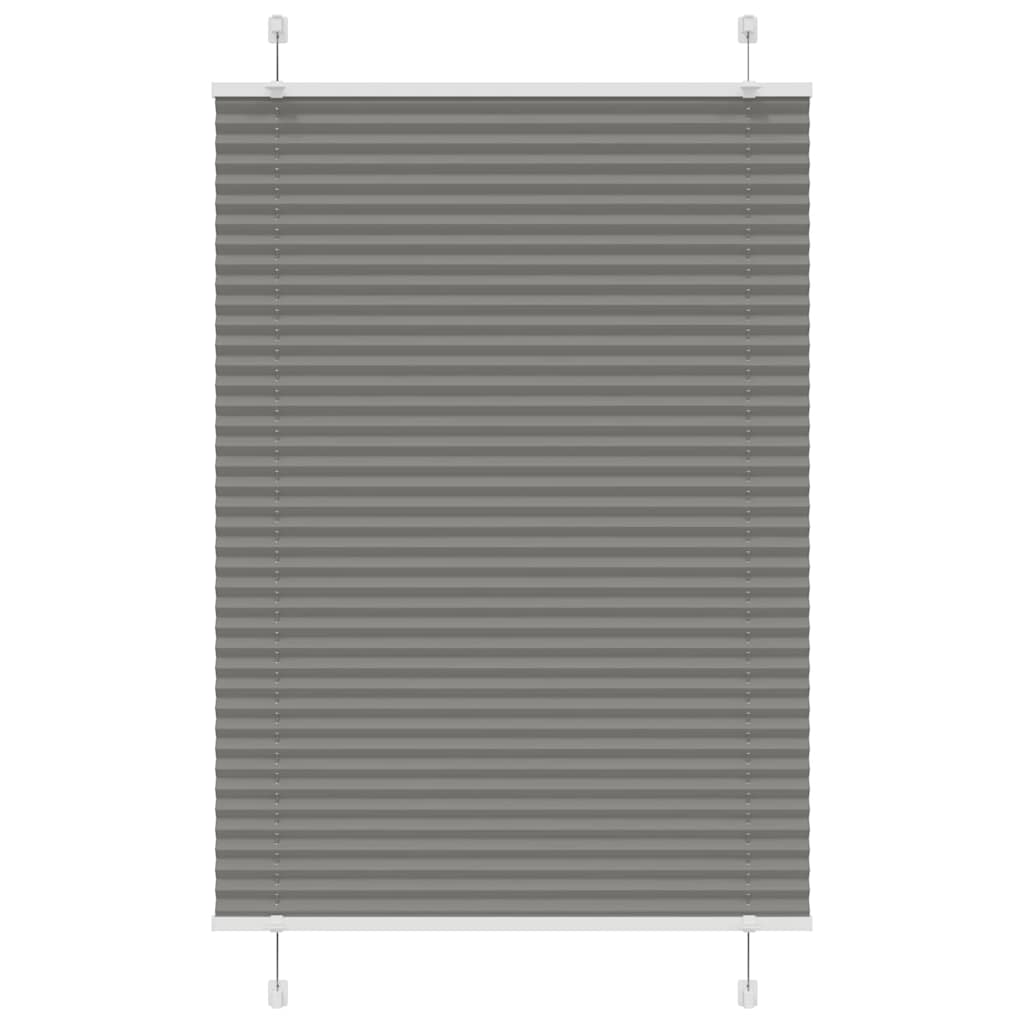 Pleated Blind Anthracite 100x100 cm Fabric Width 99.4 cm Polyester