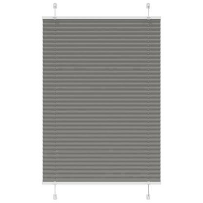 Pleated Blind Anthracite 100x100 cm Fabric Width 99.4 cm Polyester