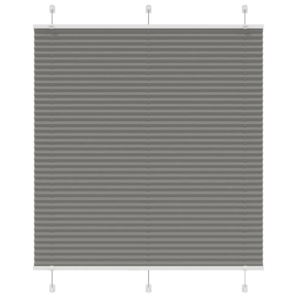 Pleated Blind Anthracite 120x100 cm Fabric Width 119.4 cm Polyester