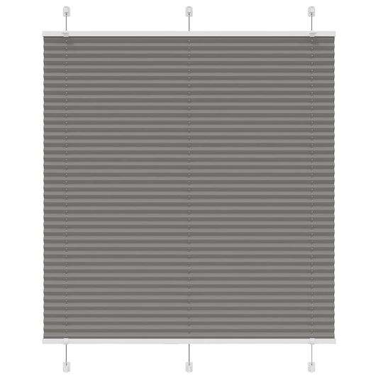 Pleated Blind Anthracite 115x150 cm Fabric Width 114.4 cm Polyester