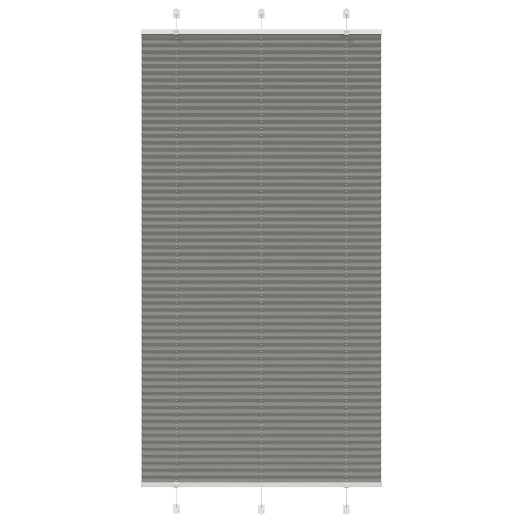 Pleated Blind Anthracite 105x200 cm Fabric Width 104.4 cm Polyester