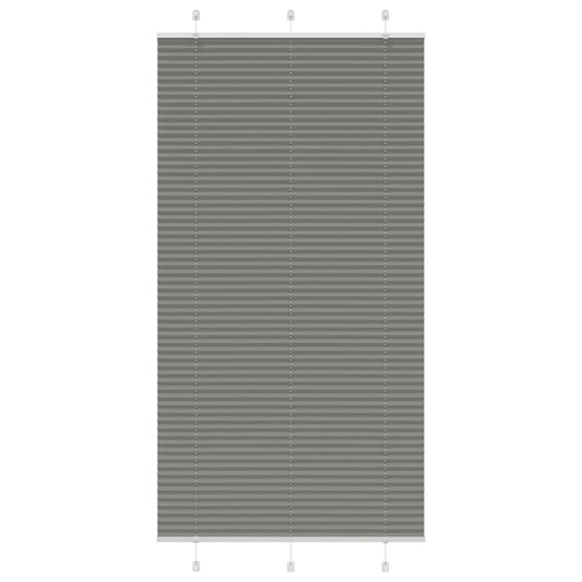 Pleated Blind Anthracite 105x200 cm Fabric Width 104.4 cm Polyester