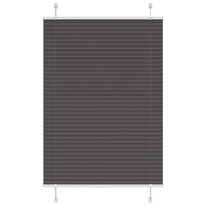 Pleated Blind Black 85x100 cm Fabric Width 84.4 cm Polyester