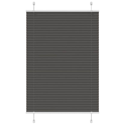 Pleated Blind Black 90x100 cm Fabric Width 89.4 cm Polyester