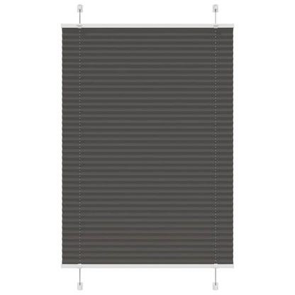 Pleated Blind Black 85x150 cm Fabric Width 84.4 cm Polyester