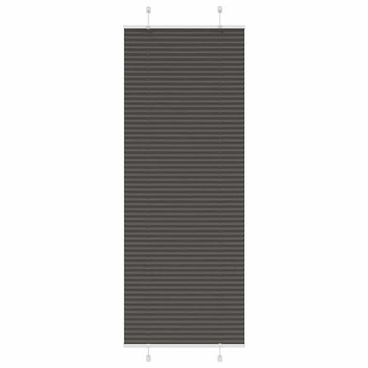 Pleated Blind Black 75x200 cm Fabric Width 74.4 cm Polyester