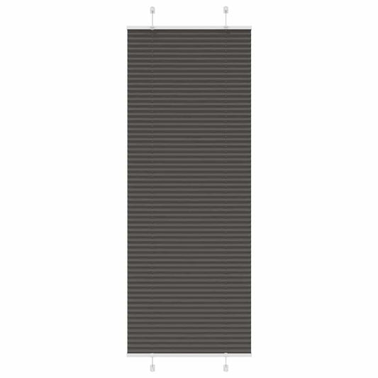 Pleated Blind Black 75x200 cm Fabric Width 74.4 cm Polyester