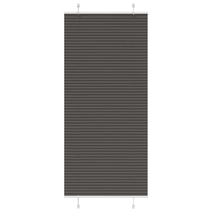 Pleated Blind Black 95x200 cm Fabric Width 94.4 cm Polyester