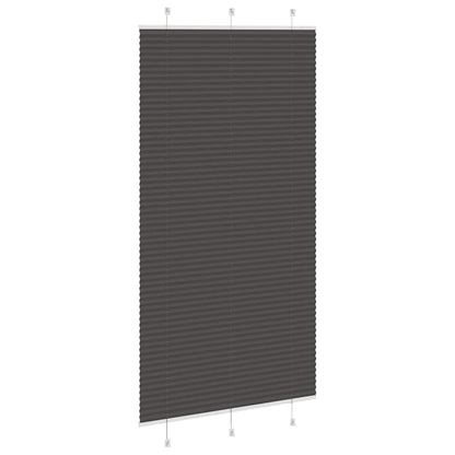 Pleated Blind Black 100x200 cm Fabric Width 99.4 cm Polyester