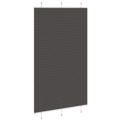 Pleated Blind Black 115x200 cm Fabric Width 114.4 cm Polyester