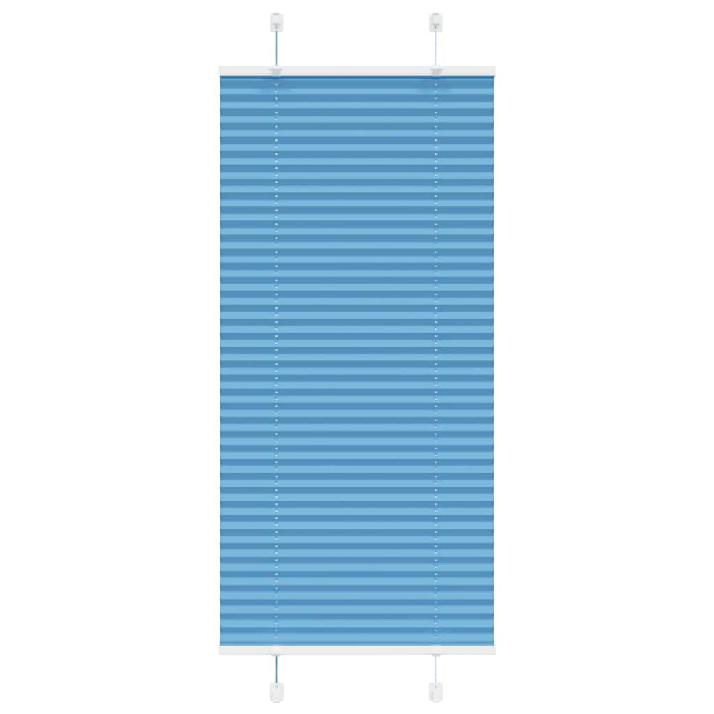 Pleated Blind Blue 55x100 cm Fabric Width 54.4 cm Polyester