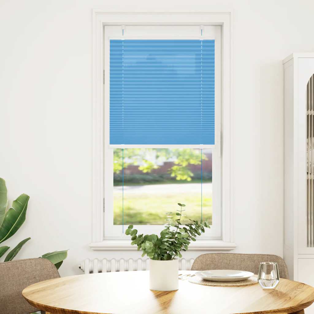 Pleated Blind Blue 55x100 cm Fabric Width 54.4 cm Polyester