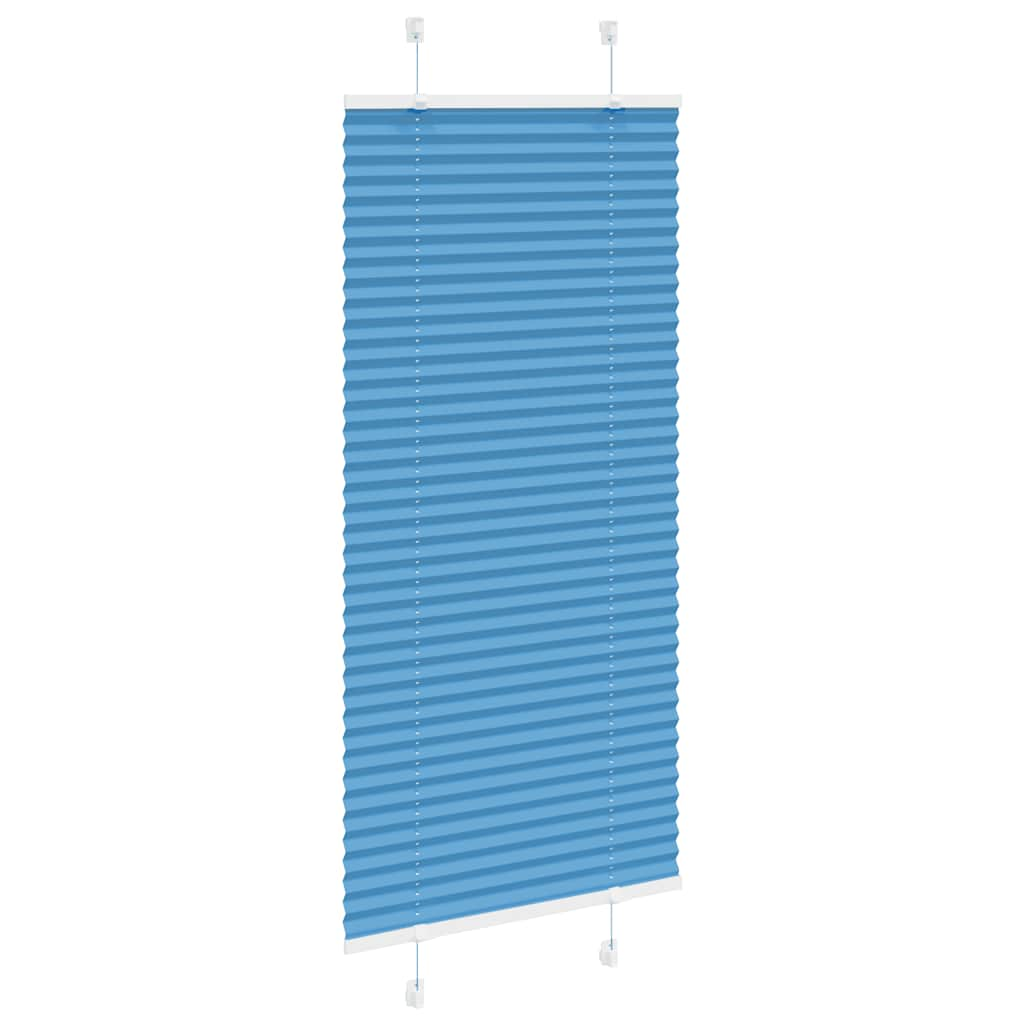 Pleated Blind Blue 55x100 cm Fabric Width 54.4 cm Polyester