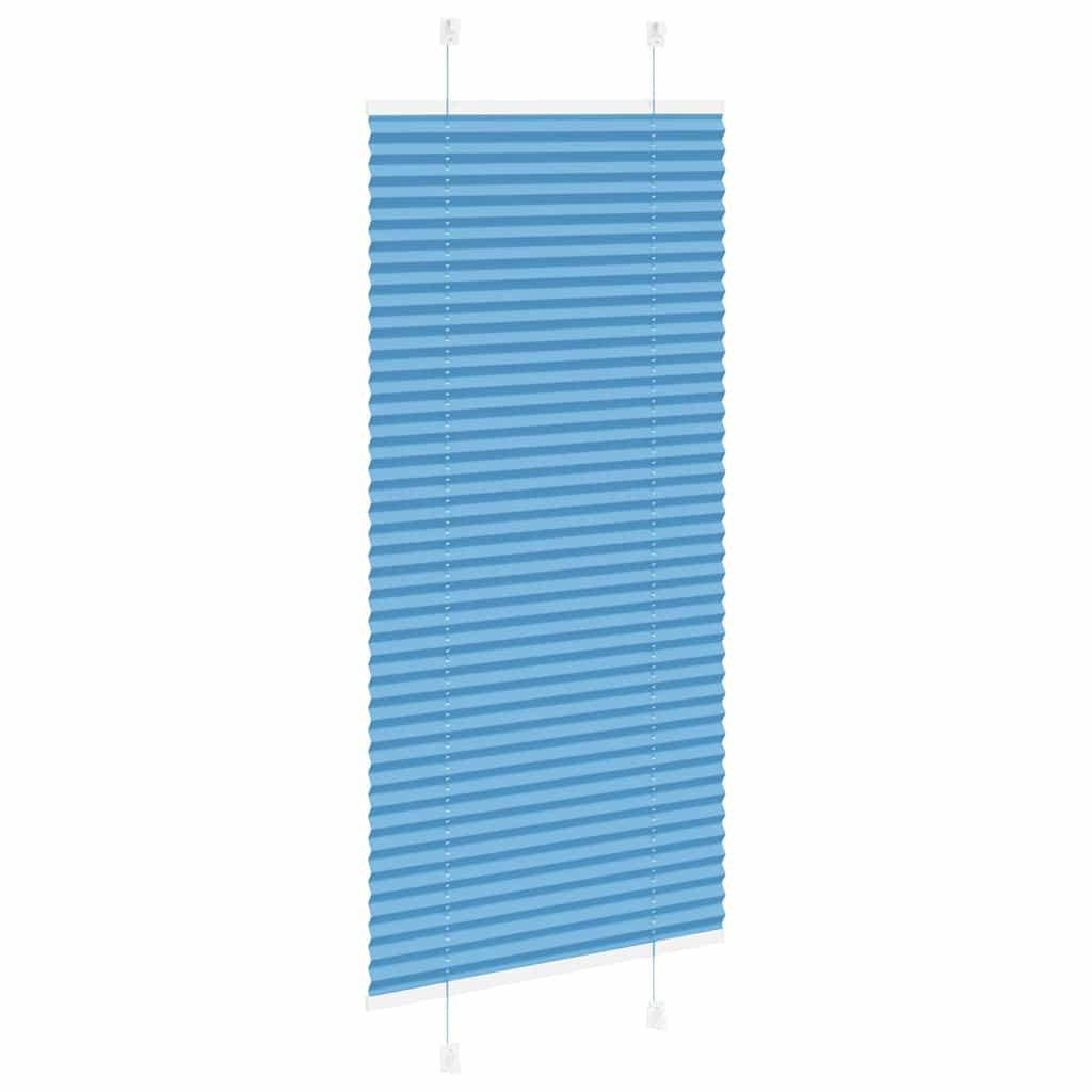 Pleated Blind Blue 55x100 cm Fabric Width 54.4 cm Polyester