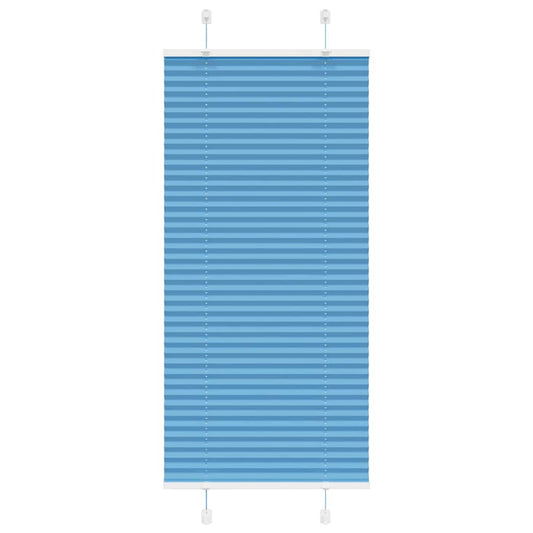 Pleated Blind Blue 60x100 cm Fabric Width 59.4 cm Polyester