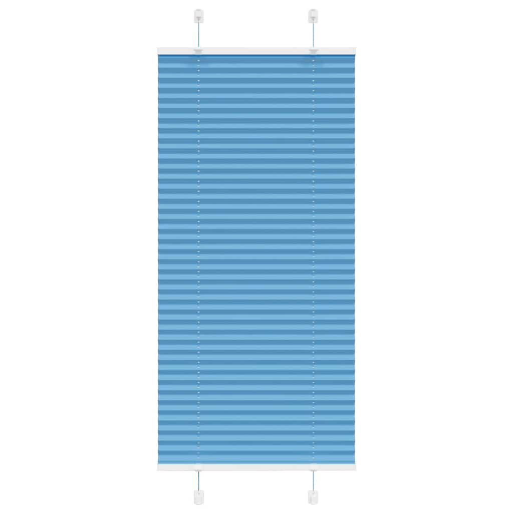 Pleated Blind Blue 65x100 cm Fabric Width 64.4 cm Polyester