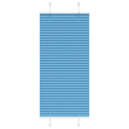 Pleated Blind Blue 65x100 cm Fabric Width 64.4 cm Polyester