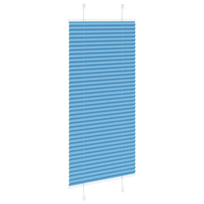 Pleated Blind Blue 65x100 cm Fabric Width 64.4 cm Polyester