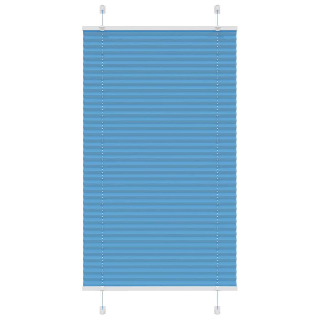 Pleated Blind Blue 70x100 cm Fabric Width 69.4 cm Polyester