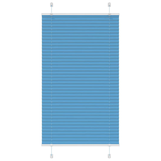 Pleated Blind Blue 70x100 cm Fabric Width 69.4 cm Polyester