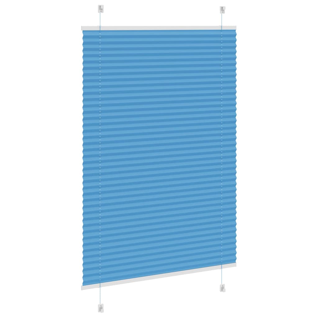 Pleated Blind Blue 100x100 cm Fabric Width 99.4 cm Polyester