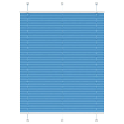 Pleated Blind Blue 105x100 cm Fabric Width 104.4 cm Polyester