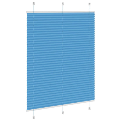 Pleated Blind Blue 105x100 cm Fabric Width 104.4 cm Polyester