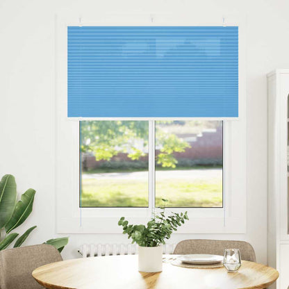 Pleated Blind Blue 110x100 cm Fabric Width 109.4 cm Polyester