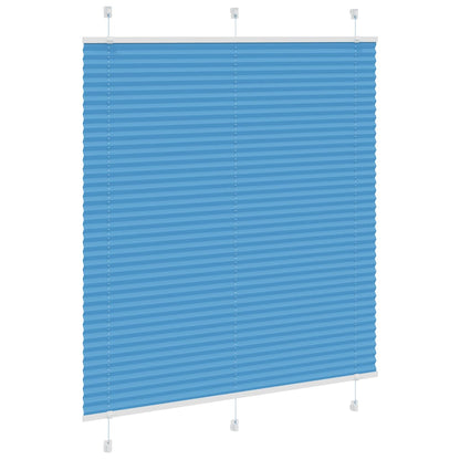 Pleated Blind Blue 115x100 cm Fabric Width 114.4 cm Polyester