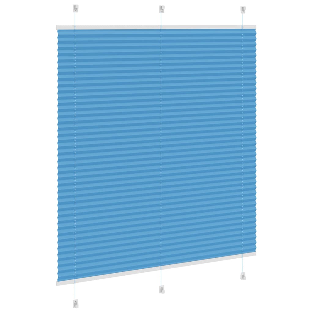 Pleated Blind Blue 115x100 cm Fabric Width 114.4 cm Polyester