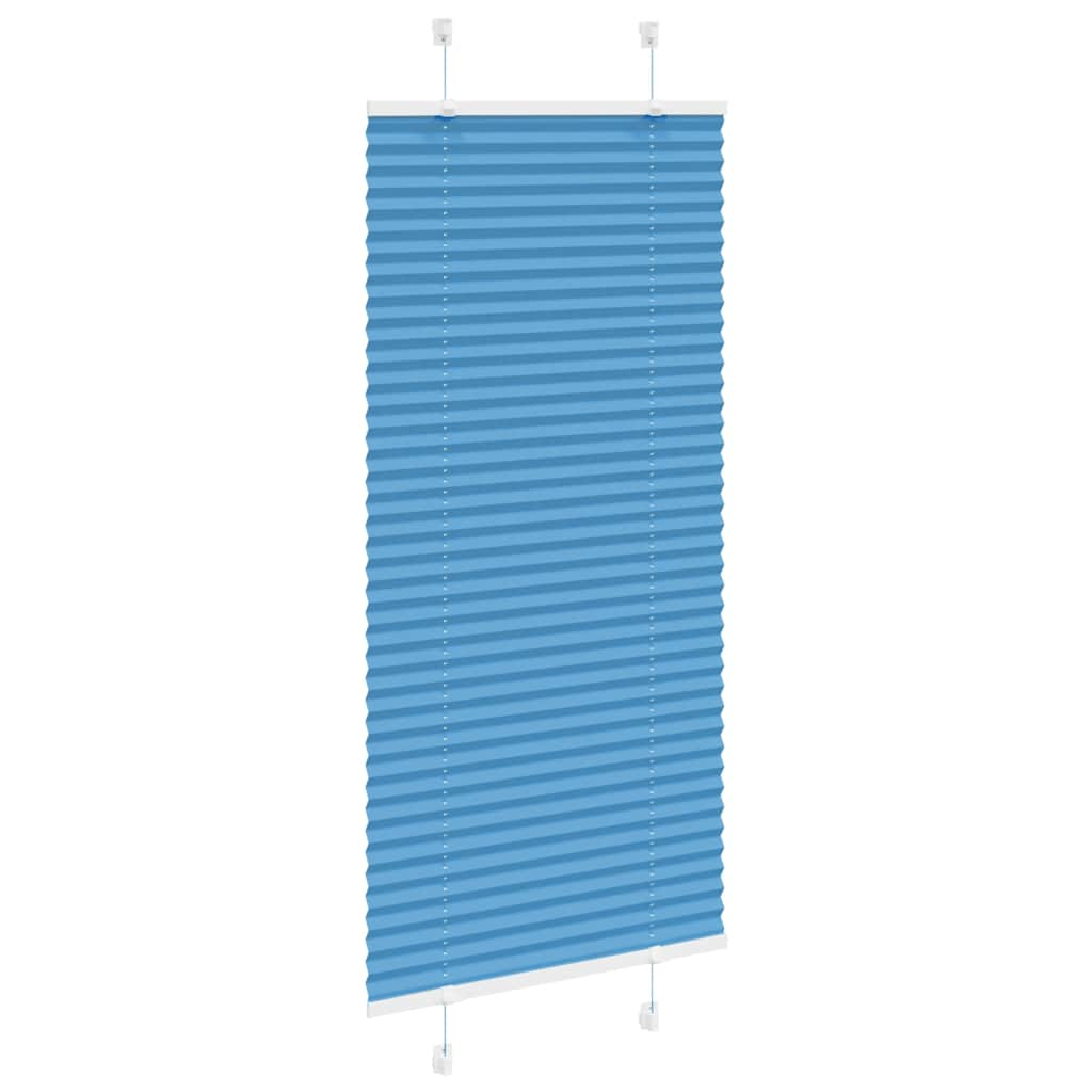 Pleated Blind Blue 60x150 cm Fabric Width 59.4 cm Polyester