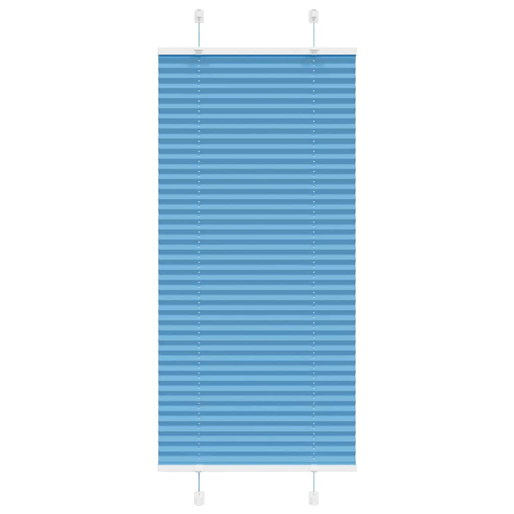 Pleated Blind Blue 65x150 cm Fabric Width 64.4 cm Polyester