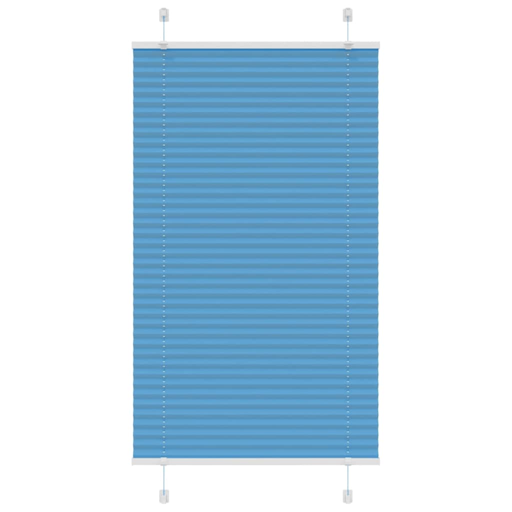 Pleated Blind Blue 70x150 cm Fabric Width 69.4 cm Polyester