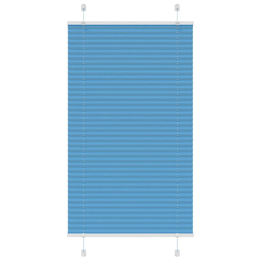 Pleated Blind Blue 70x150 cm Fabric Width 69.4 cm Polyester