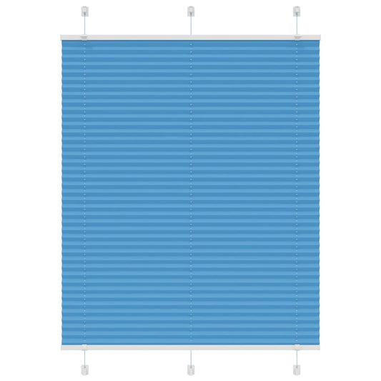 Pleated Blind Blue 110x150 cm Fabric Width 109.4 cm Polyester