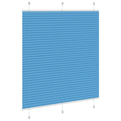 Pleated Blind Blue 115x150 cm Fabric Width 114.4 cm Polyester