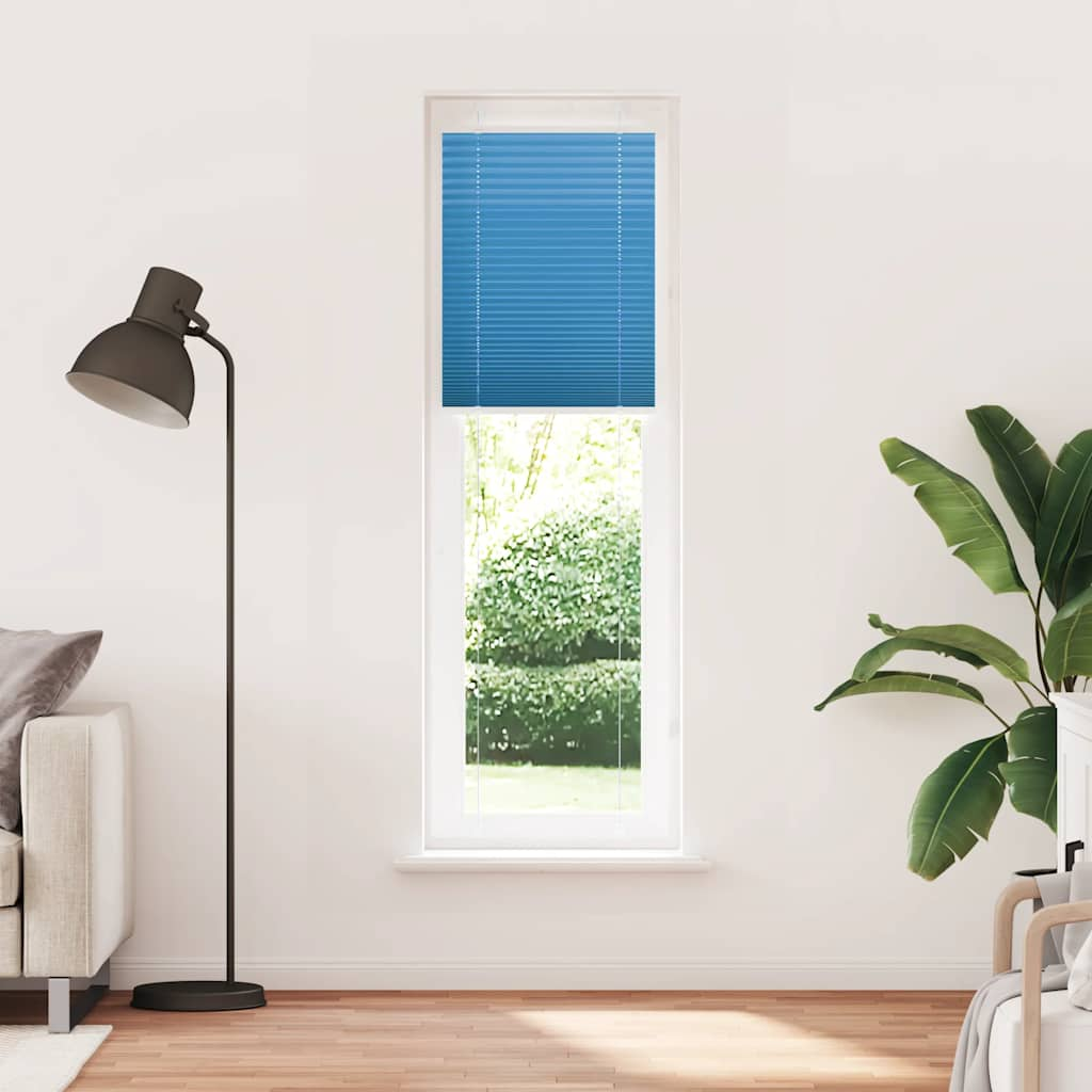 Pleated Blind Blue 55x200 cm Fabric Width 54.4 cm Polyester