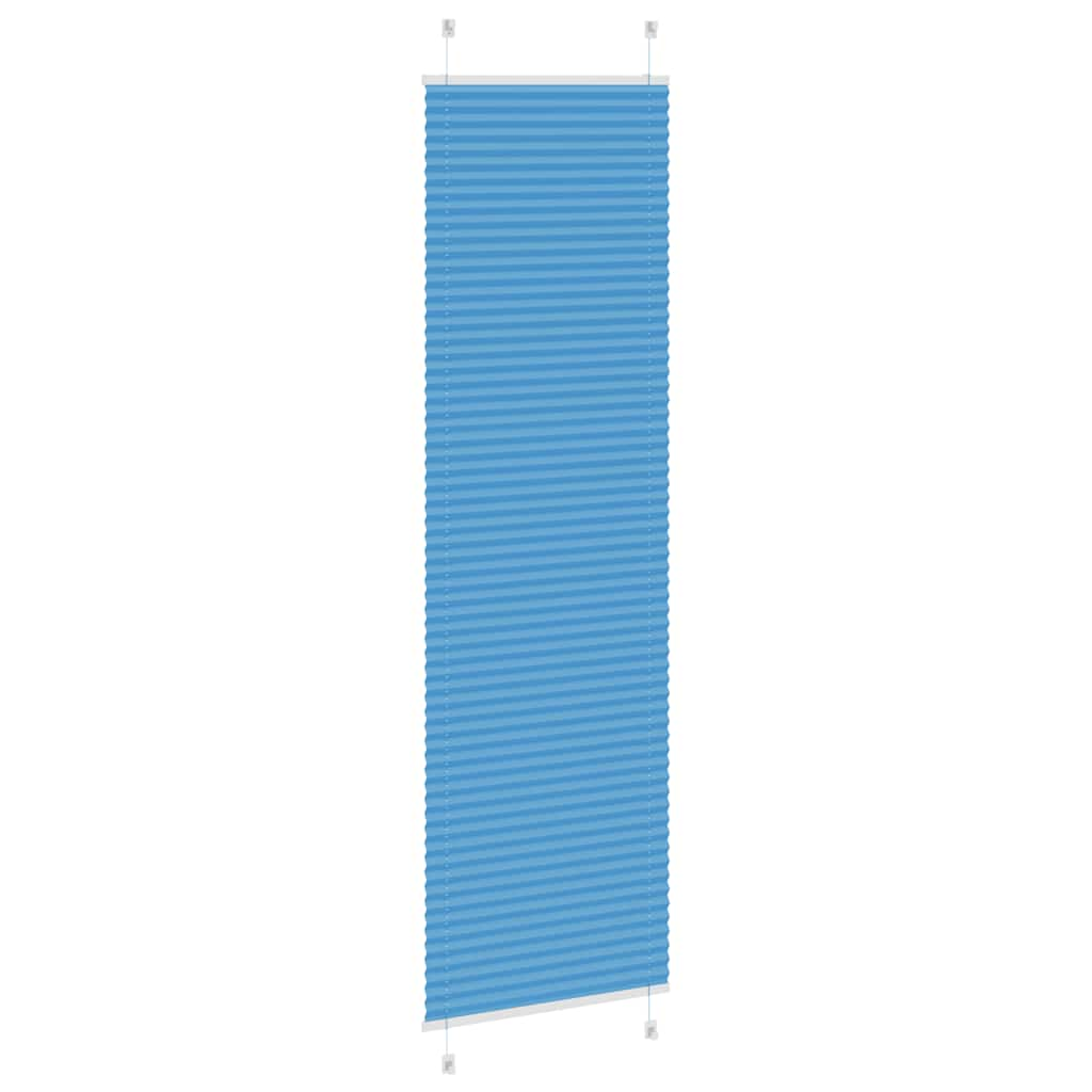 Pleated Blind Blue 55x200 cm Fabric Width 54.4 cm Polyester