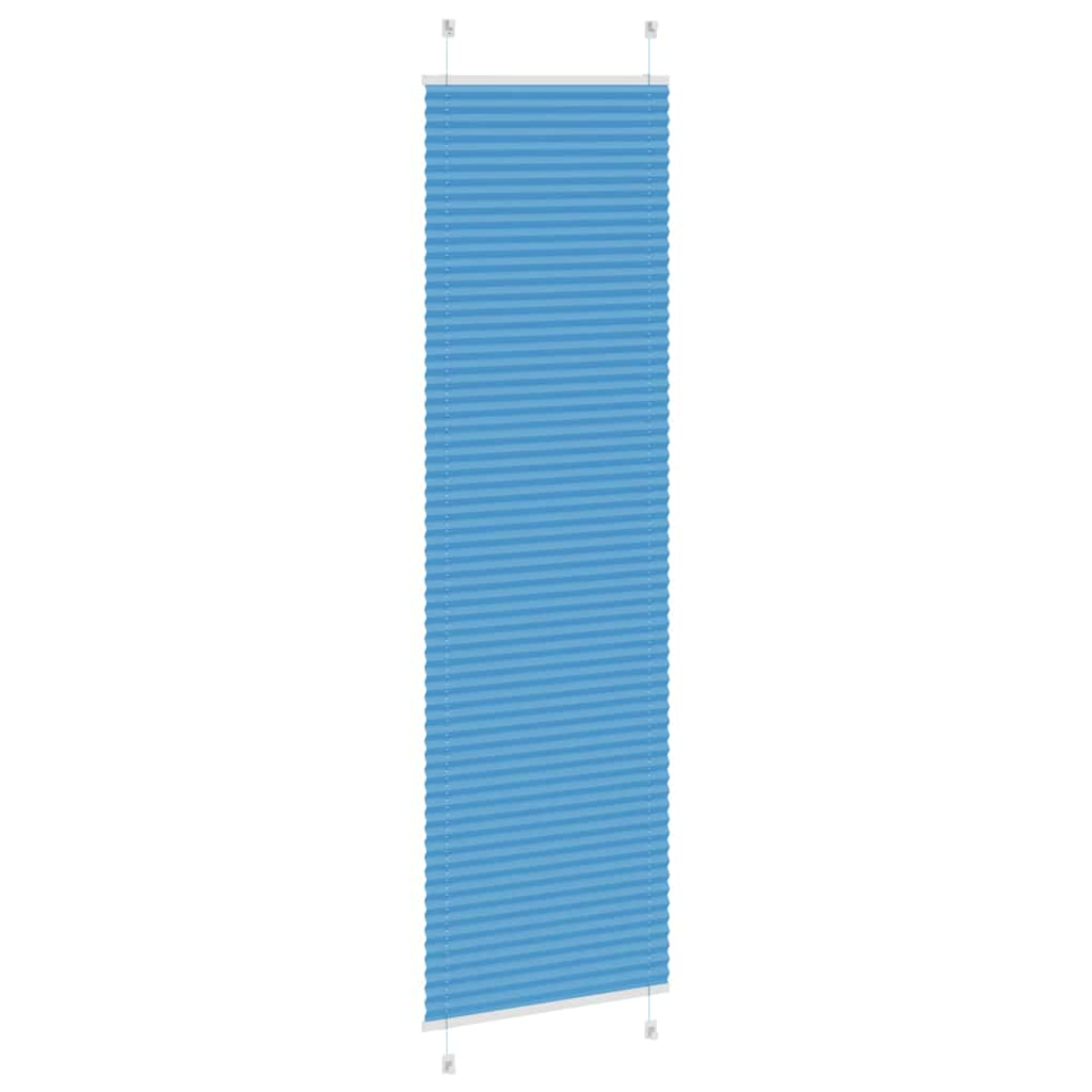 Pleated Blind Blue 60x200 cm Fabric Width 59.4 cm Polyester