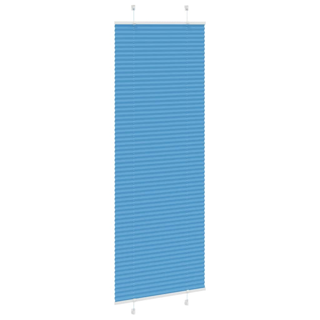 Pleated Blind Blue 70x200 cm Fabric Width 69.4 cm Polyester