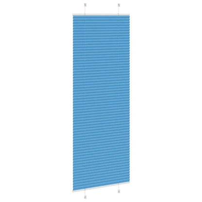 Pleated Blind Blue 70x200 cm Fabric Width 69.4 cm Polyester