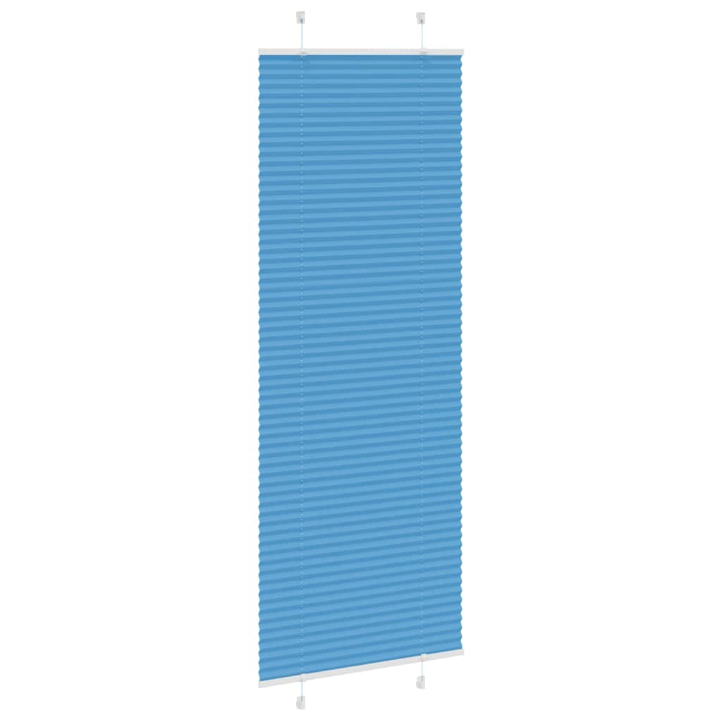 Pleated Blind Blue 80x200 cm Fabric Width 79.4 cm Polyester