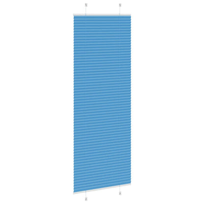 Pleated Blind Blue 80x200 cm Fabric Width 79.4 cm Polyester