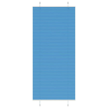 Pleated Blind Blue 85x200 cm Fabric Width 84.4 cm Polyester