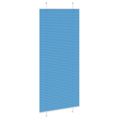 Pleated Blind Blue 85x200 cm Fabric Width 84.4 cm Polyester