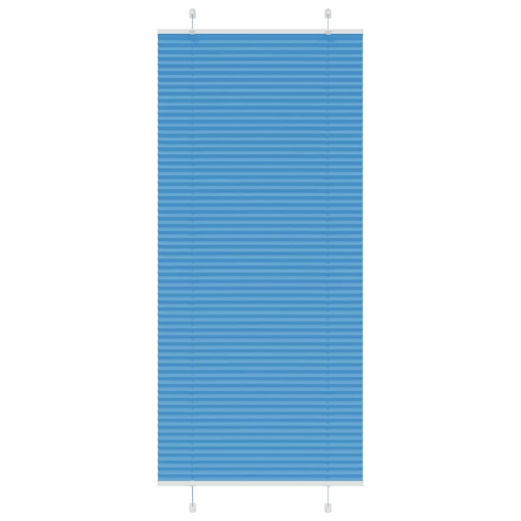 Pleated Blind Blue 95x200 cm Fabric Width 94.4 cm Polyester